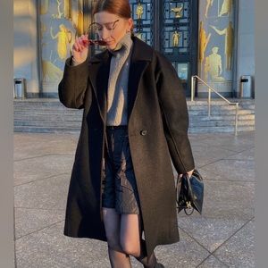 Wool Raglan Sleeve Coat